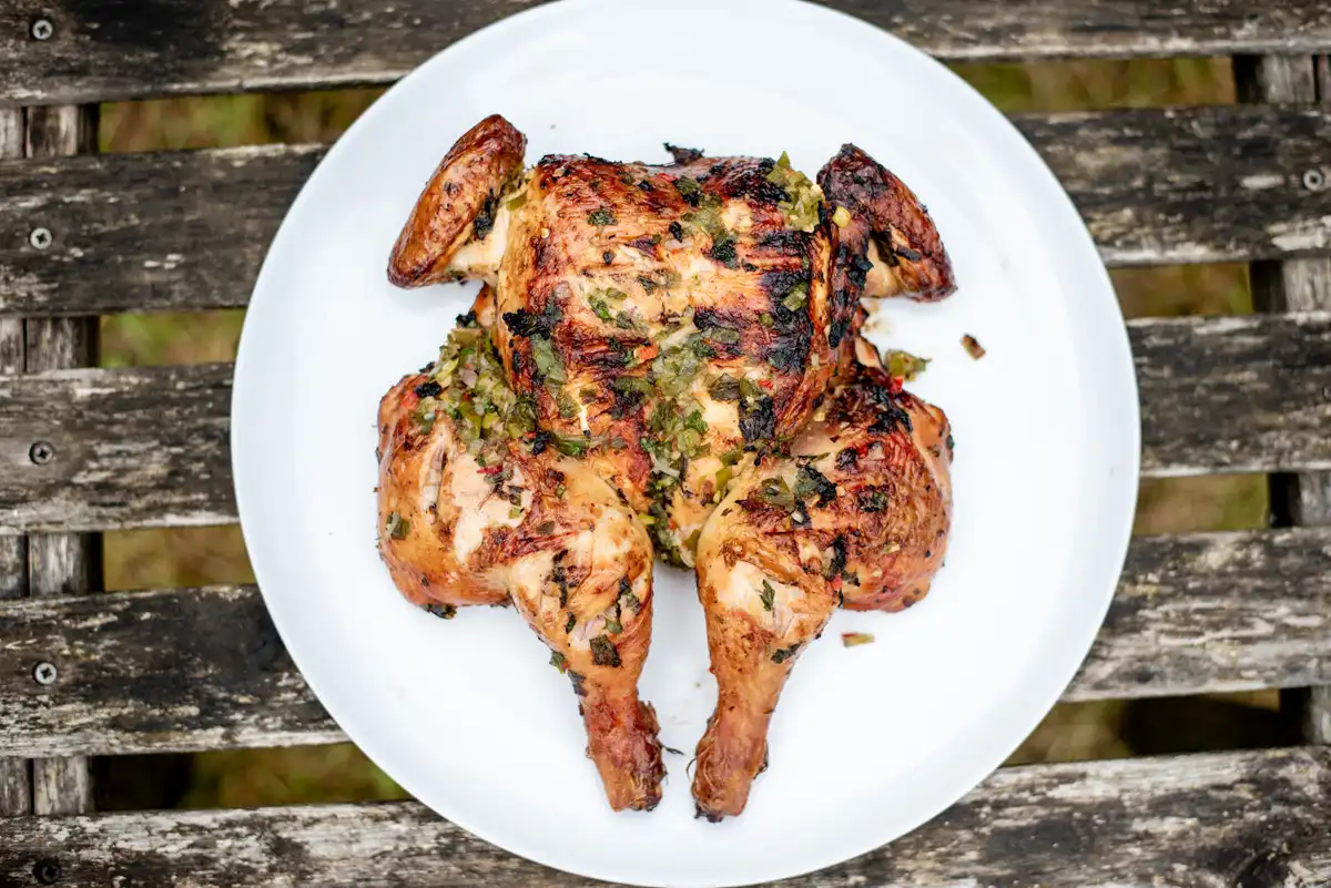 Poulet boucané entier